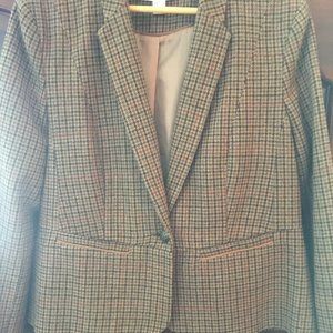 Brown / Tan / Black Plaid tweed Blazer